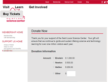 Tablet Screenshot of donations.slsc.org